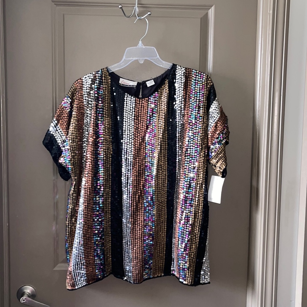 Womens Sequence Dress Shirt